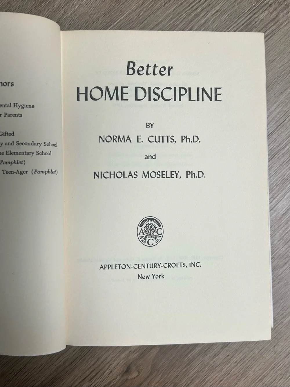 Vintage 1961 Better Home Discipline Hardcover Book Dust Jacket Mid Century Retro